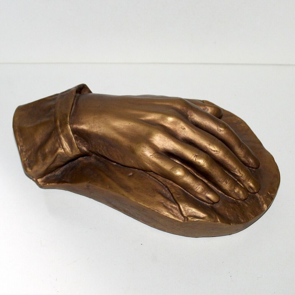 Design Toscano Hand figure sculpture gold color European Style hand crafted